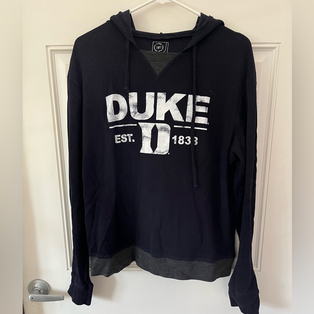 Lightweight Navy Duke Hooded Sweatshirt